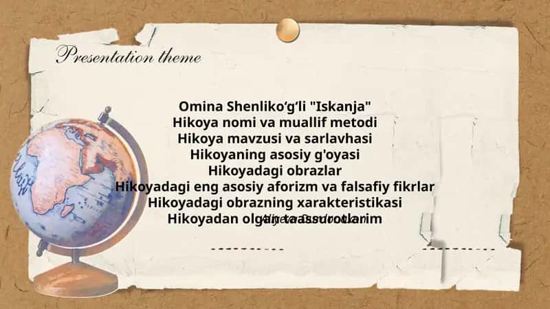 Omina Shenliko‘g‘li "Iskanja"