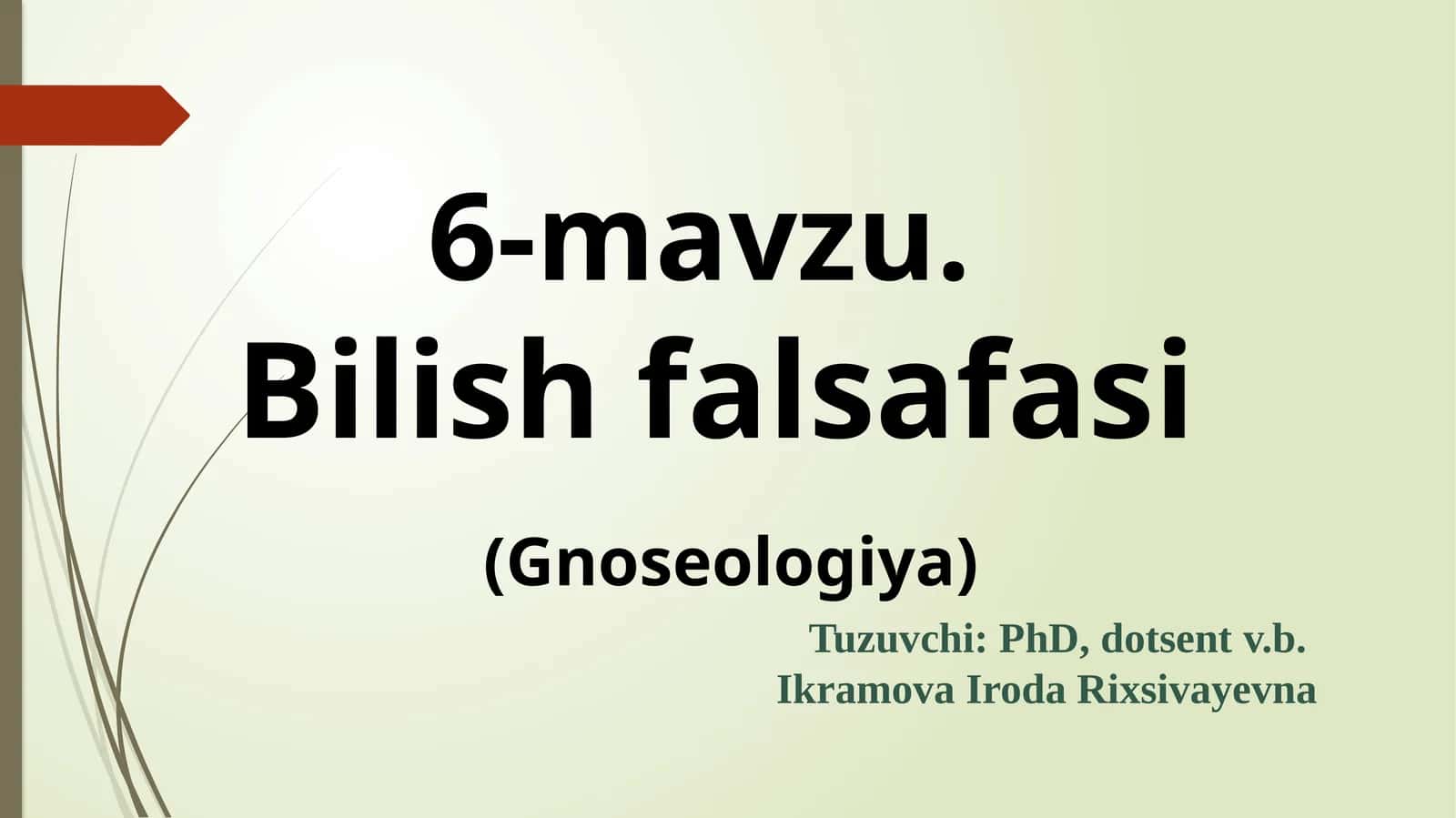 Bilishfalsafasi (Gnoseologiya)