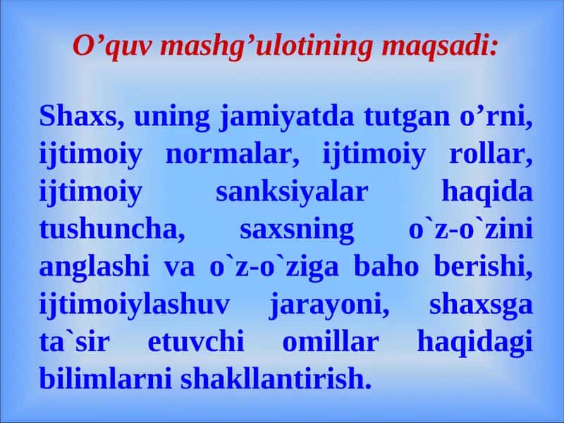 O’quv mаshg’ulоti