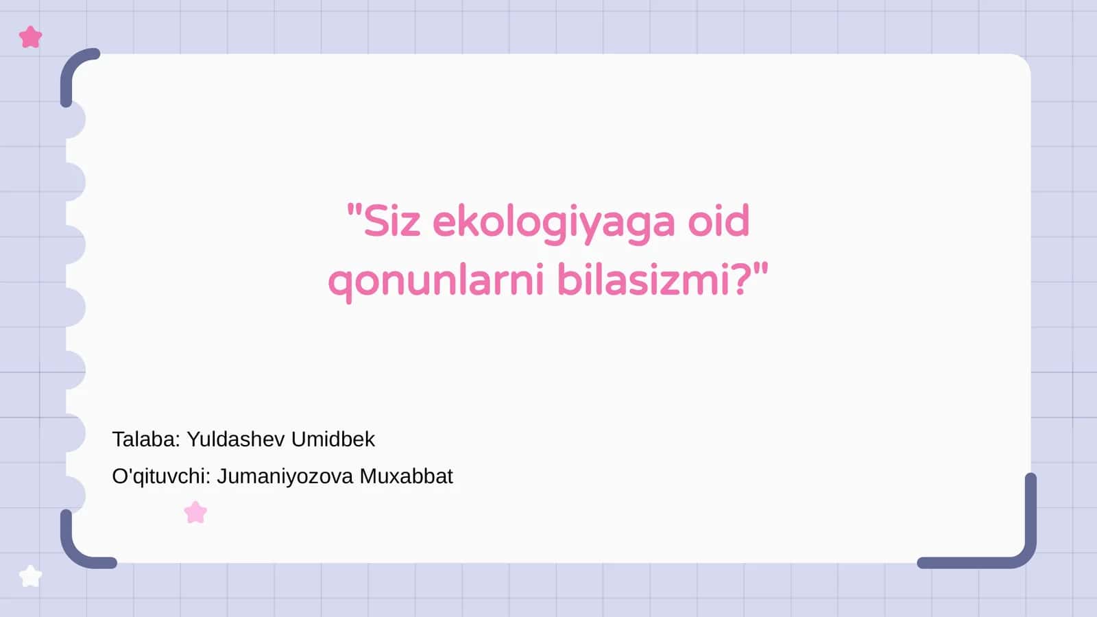 Ekologik qonunlar va muhofazasi