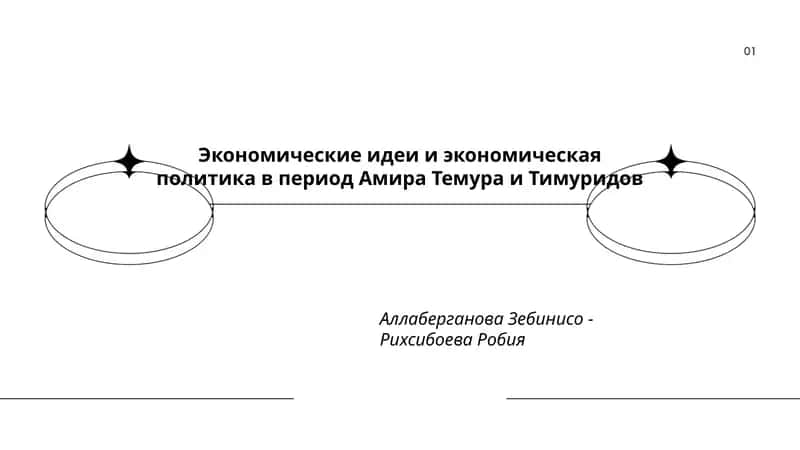 Экономические идеи и экономическая политика в период Амира Темура и Тимуридов