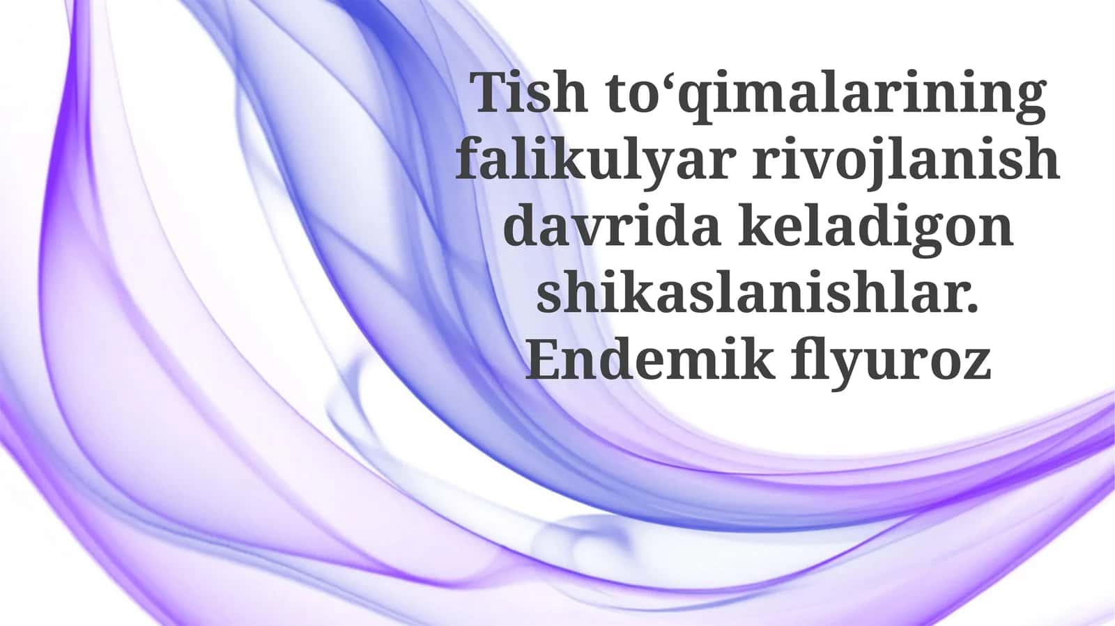 Endemik flyuorozning asoratlari