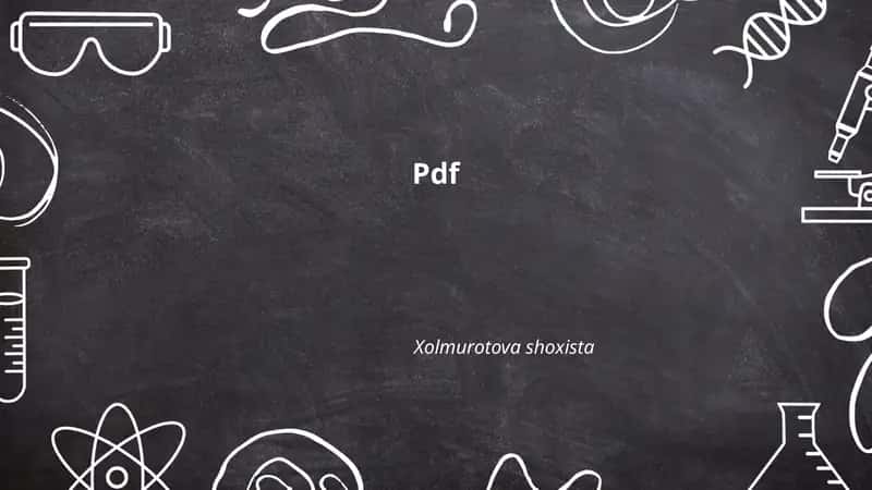 PDF format nima?