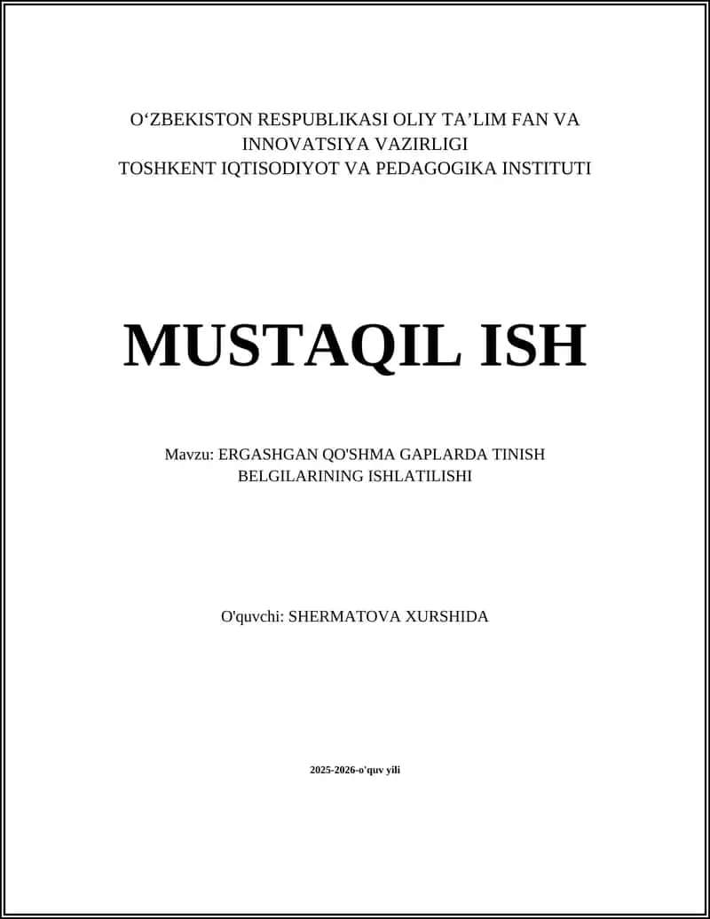 Ergashgan Qo'shma Gaplarda Tinish Belgilarining Ishlatilishi