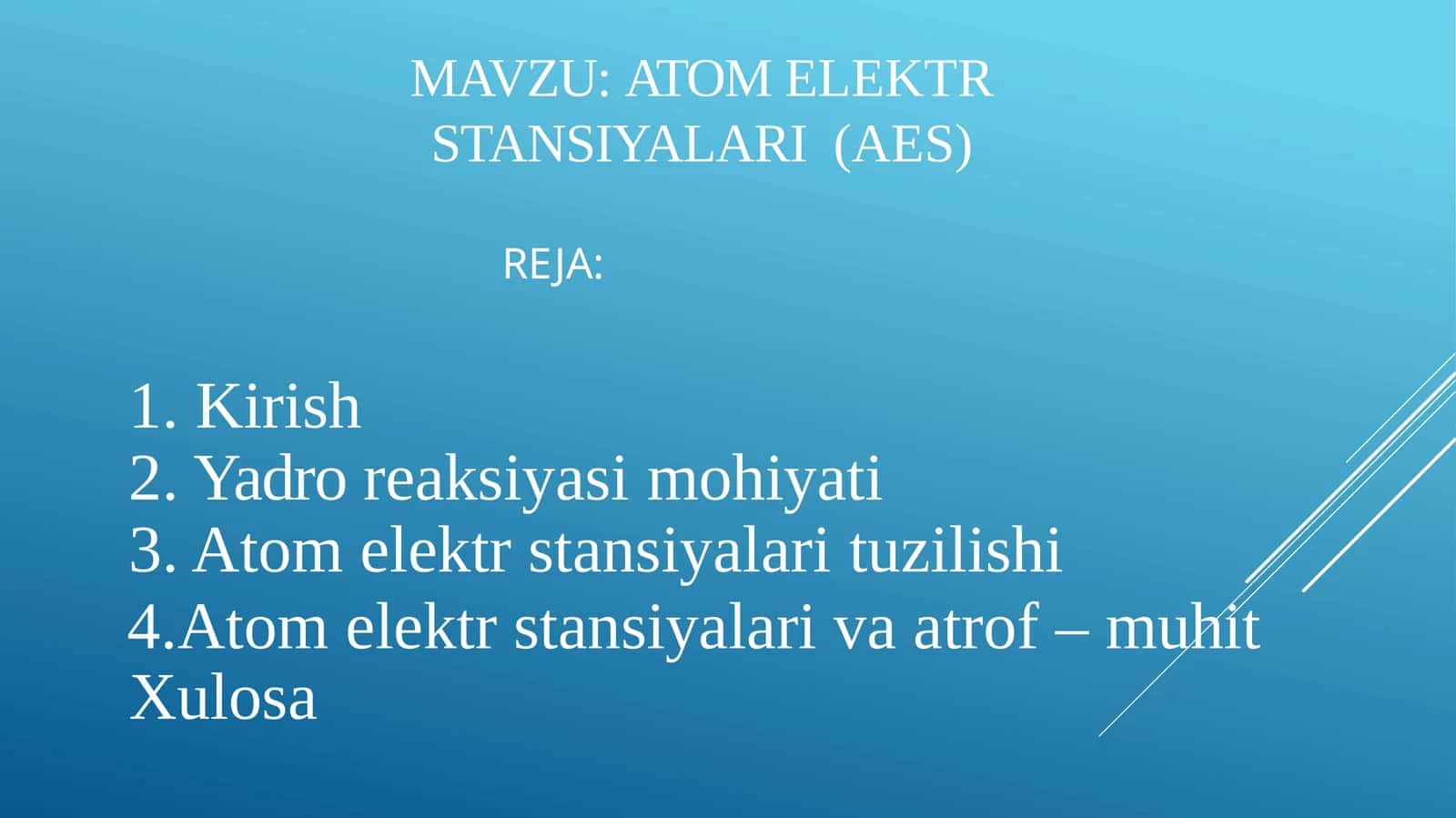 Atom Elektr Stansiyalari (AES)
