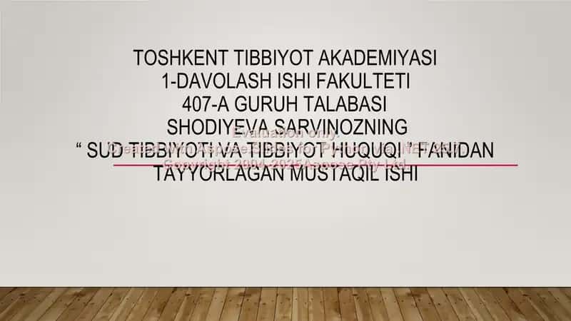 Cho'kish va uning o'lim holatlari