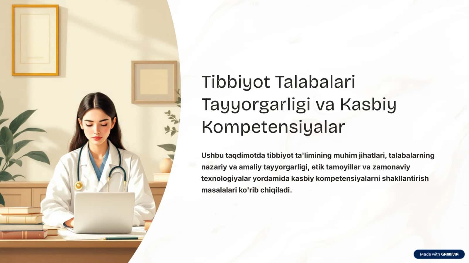 Tibbiyot Talabalari Tayyorgarligi va Kasbiy Kompetensiyalar