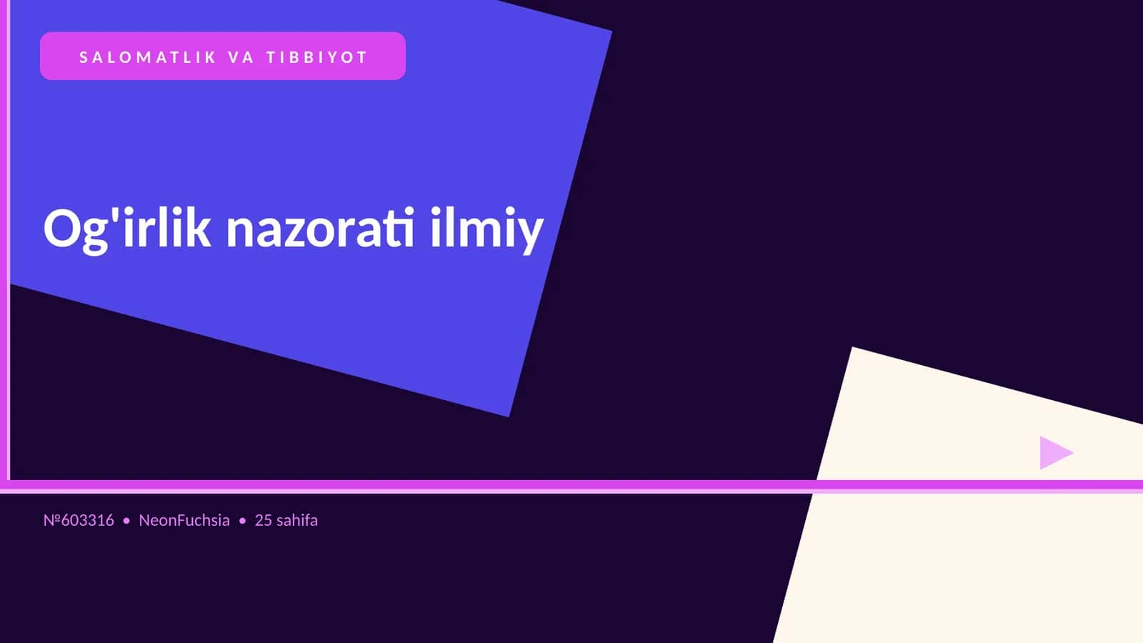 Og'irlik nazorati ilmiy