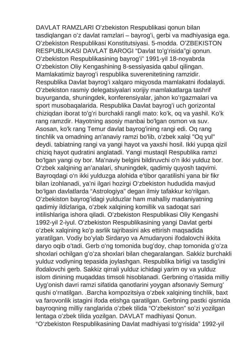 Oʻzbekiston Respublikasi Davlat bayrogi
