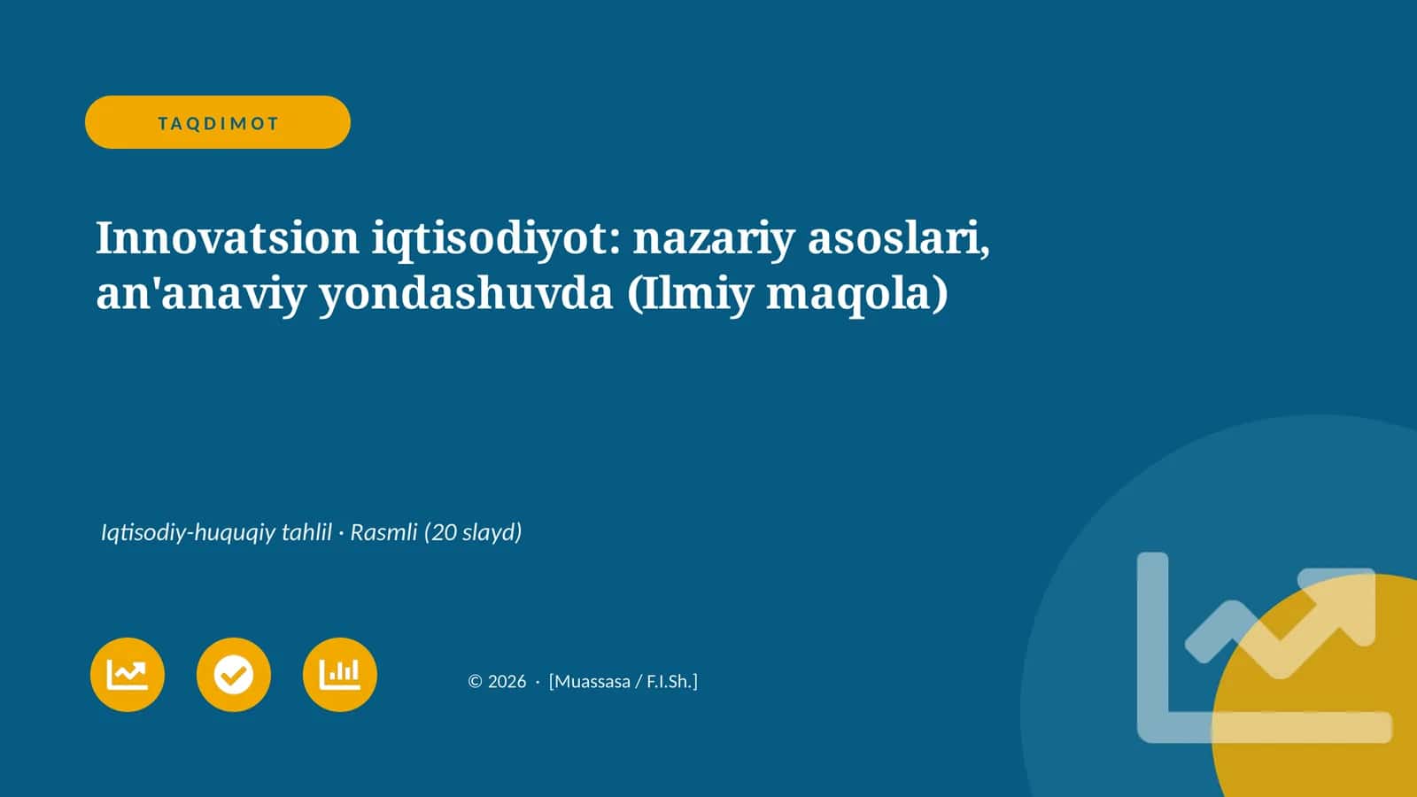 Innovatsion iqtisodiyot: nazariy asoslari, an'anaviy yondashuvda