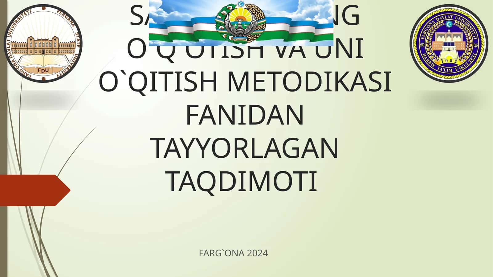 Majmuame’yorlarigamuvofiqotishtayyorgarligidasturi