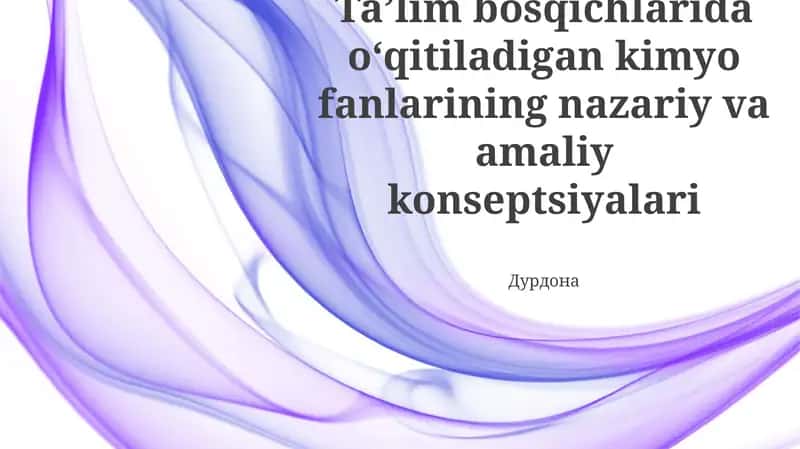 Kimyoviy Fanlar