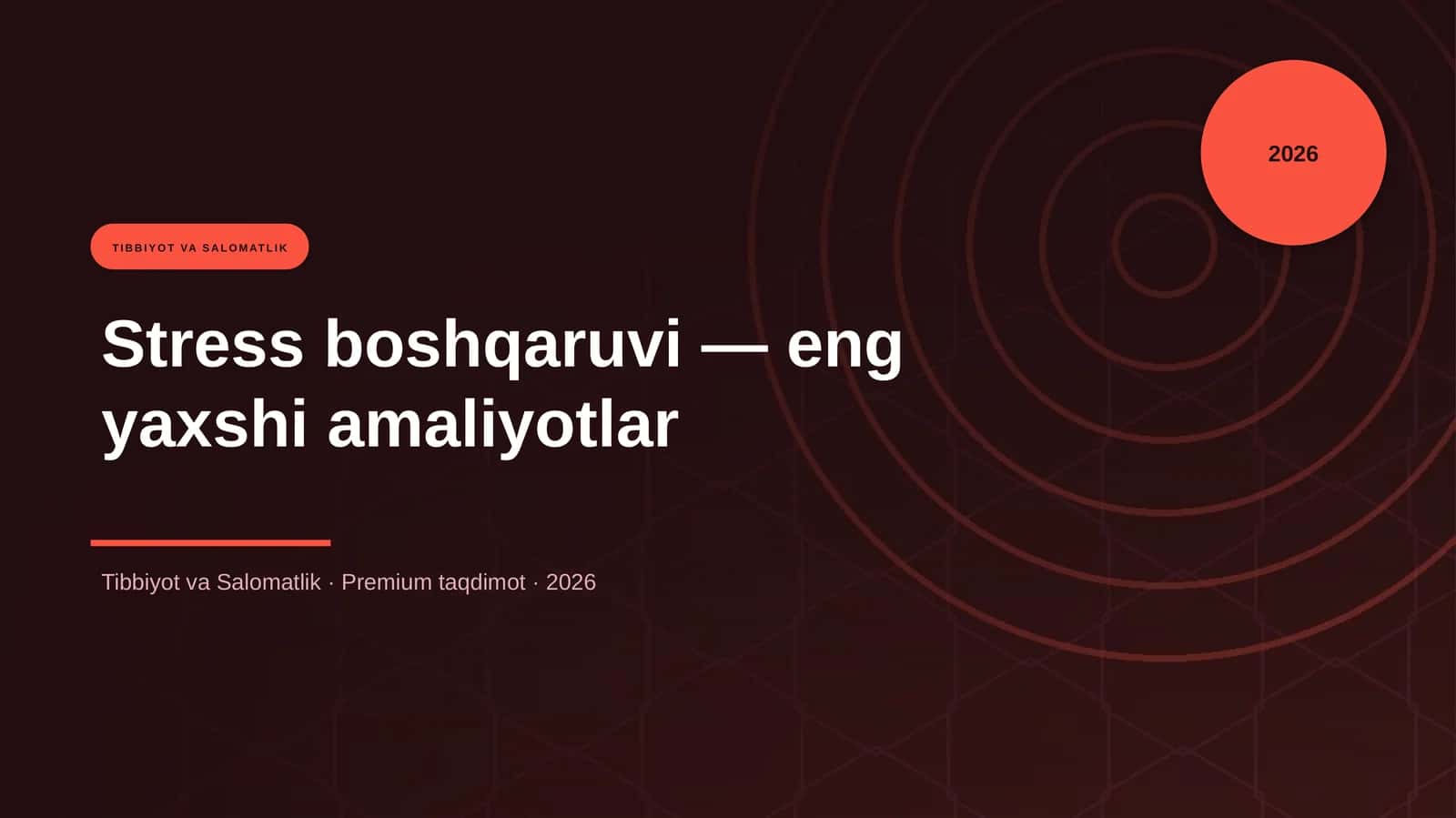 Stress boshqaruvi — eng yaxshi amaliyotlar