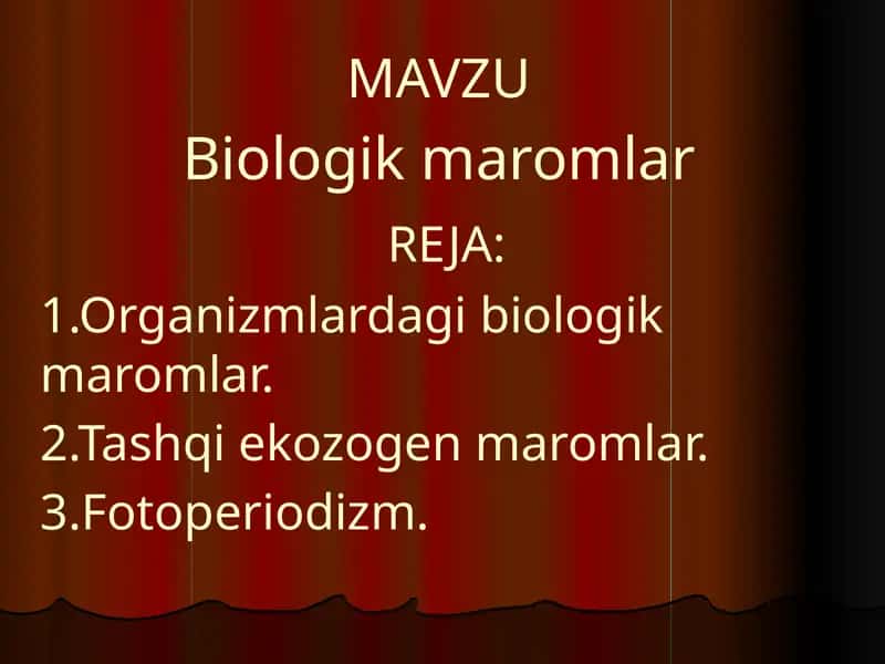 Biologikmaromlar