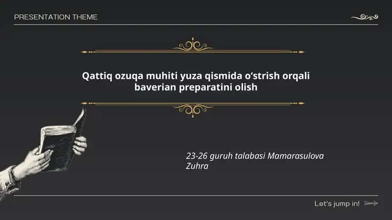 Baverian preparatini olish