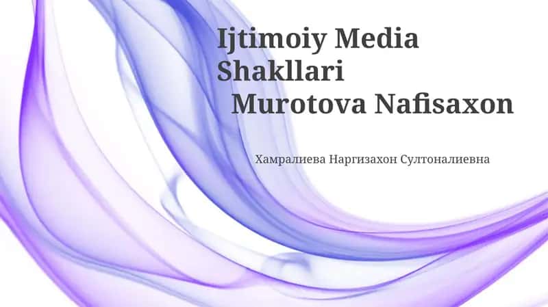 Ijtimoiy Media Shakllari