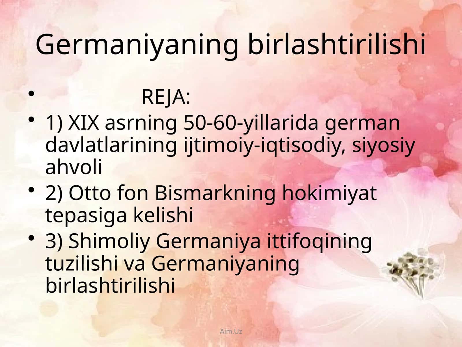 Germaniyaningbirlashtirilishi