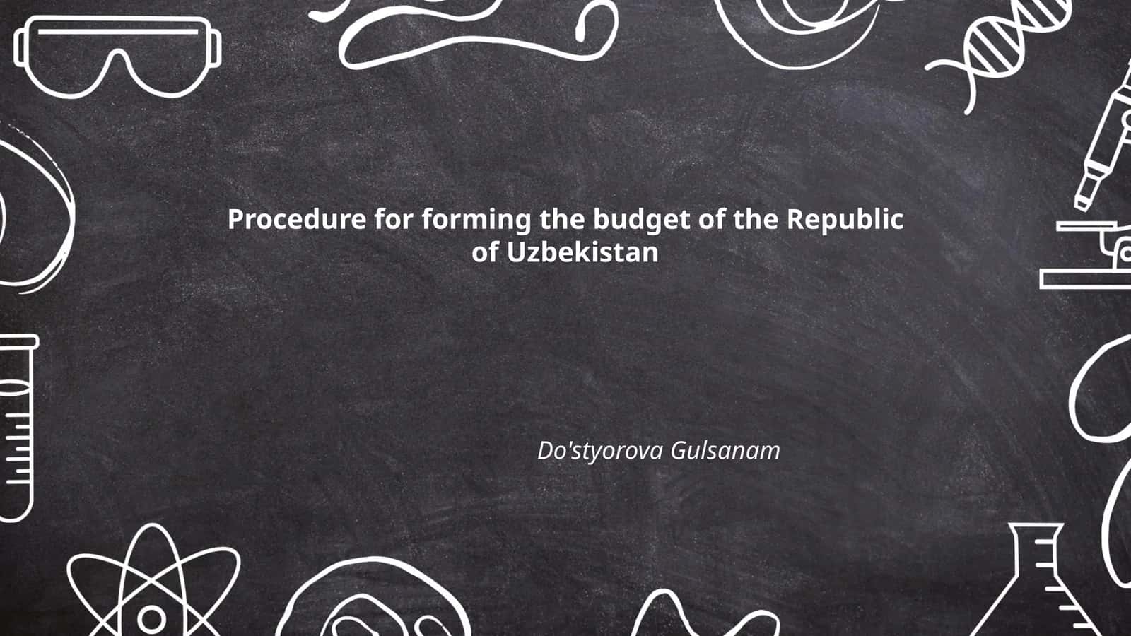 Procedure for forming the budget of the Republic of Uzbekistan
