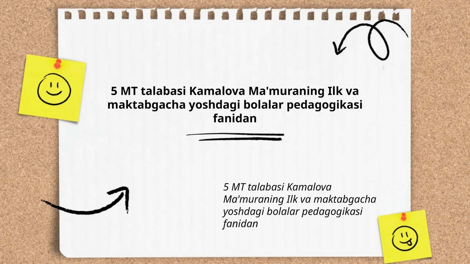 Kamalova Ma'muraning Ilk va maktabgacha yoshdagi bolalar pedagogikasi