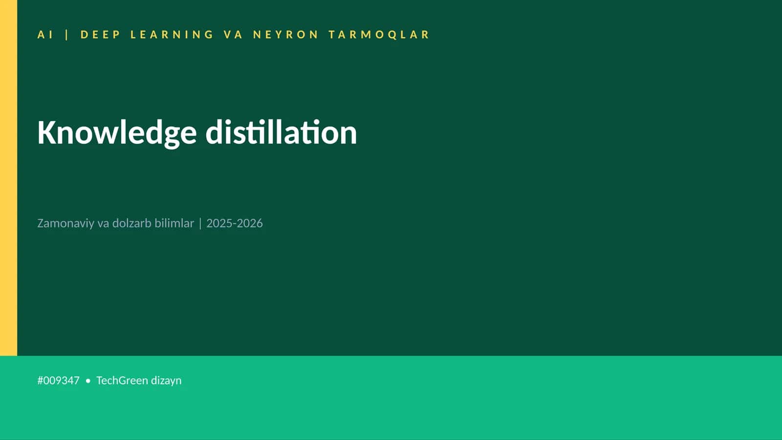 AI | DEEP LEARNING VA NEYRON TARMOQLAR