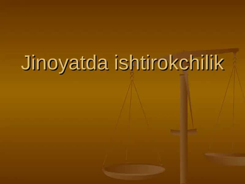 Jinoyatda ishtirokchilik