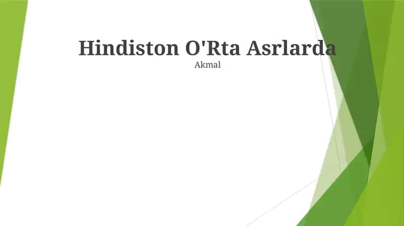 Hindiston O'Rta Asrlarda