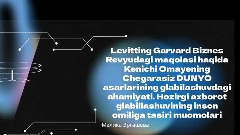 Kenichi Omayening Inson omiliga ta'siri