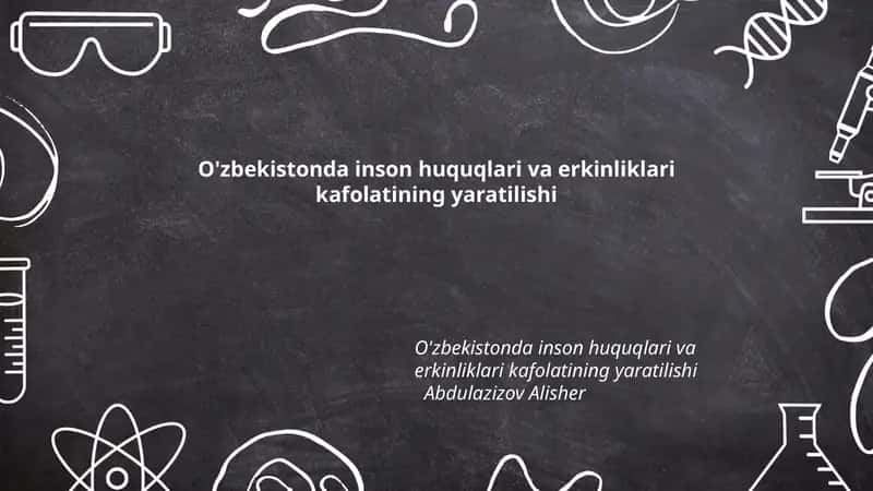 O'zbekistonda inson huquqlari va erkinliklari kafolatining yaratilishi