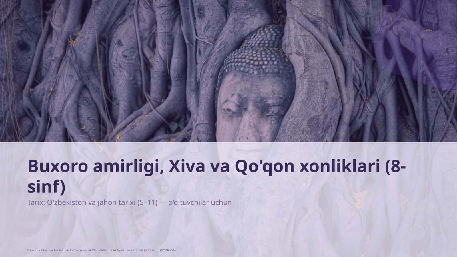 Buxoro amirligi, Xiva va Qo'qon xonliklari (8-sinf)