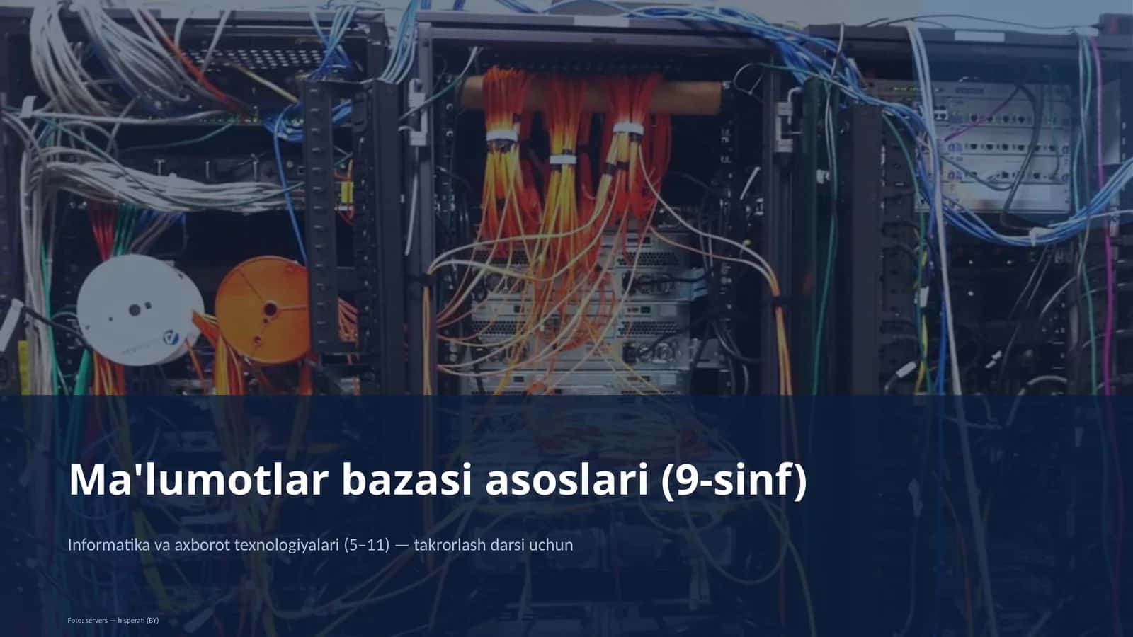 Ma'lumotlar bazasi asoslari (9-sinf)