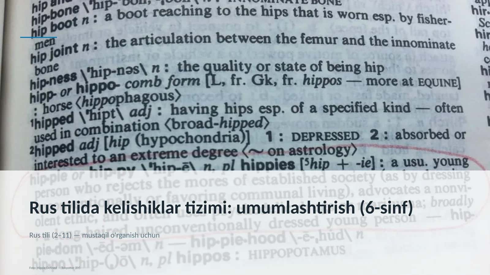 Rus tilida kelishiklar tizimi: umumlashtirish (6-sinf)