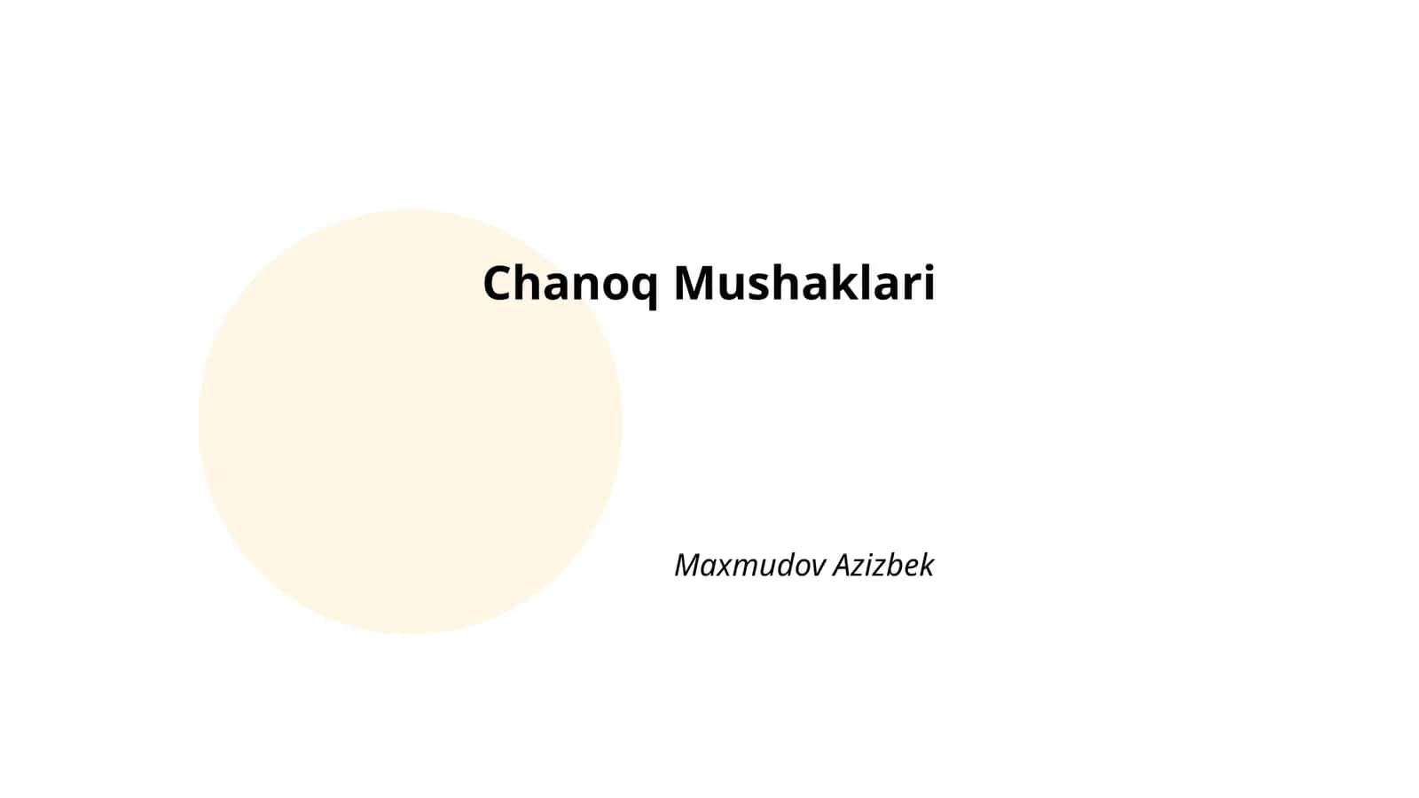 Chanoq Mushaklari