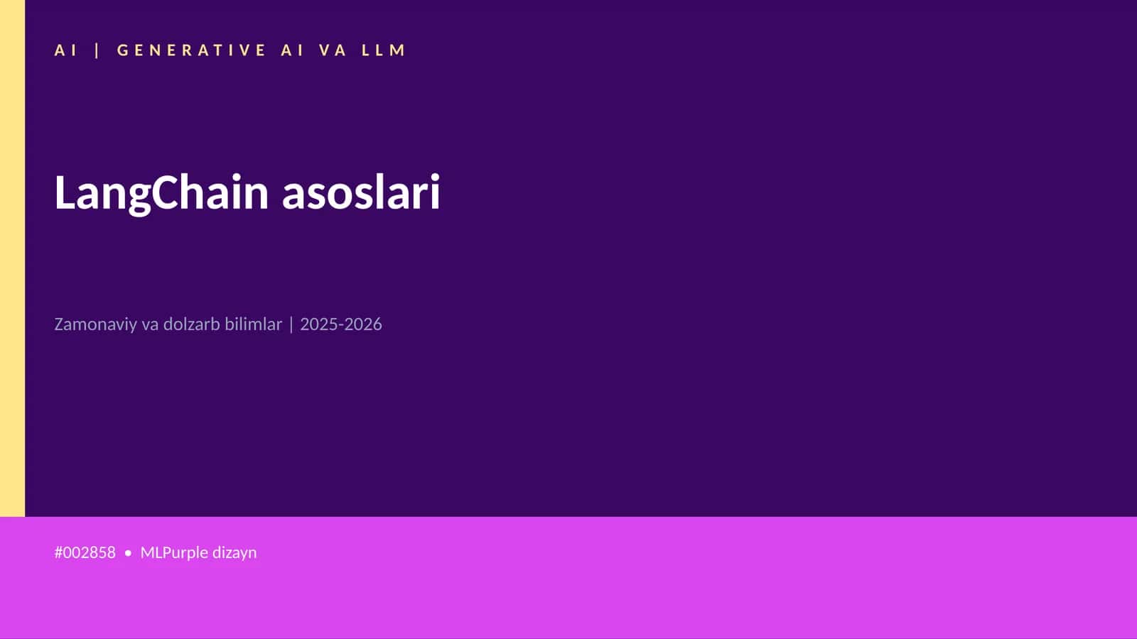 LangChain asoslari