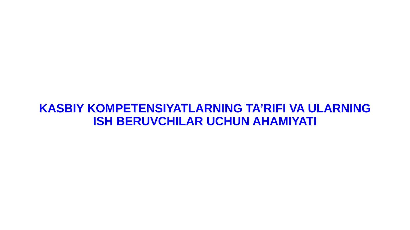 Kasbiy kompetentsiyalar