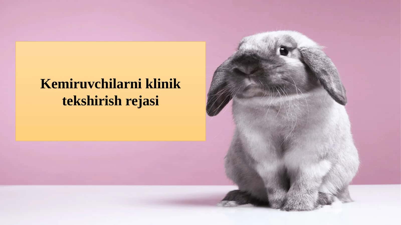 Kemiruvchilarni klinik tekshirish rejasi
