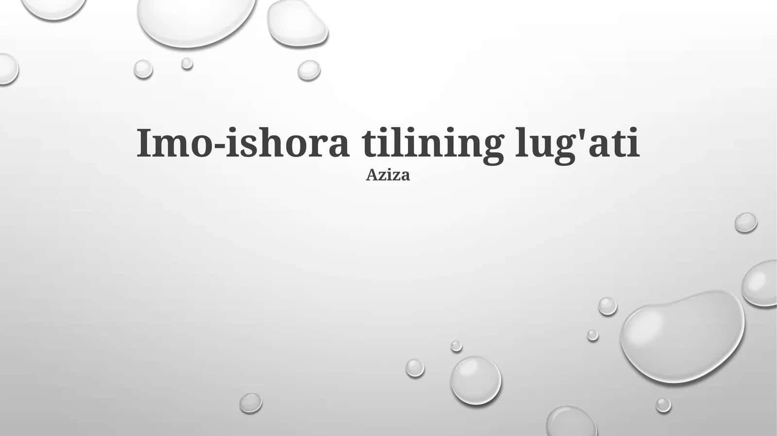 Imo-ishora tilining lug'ati