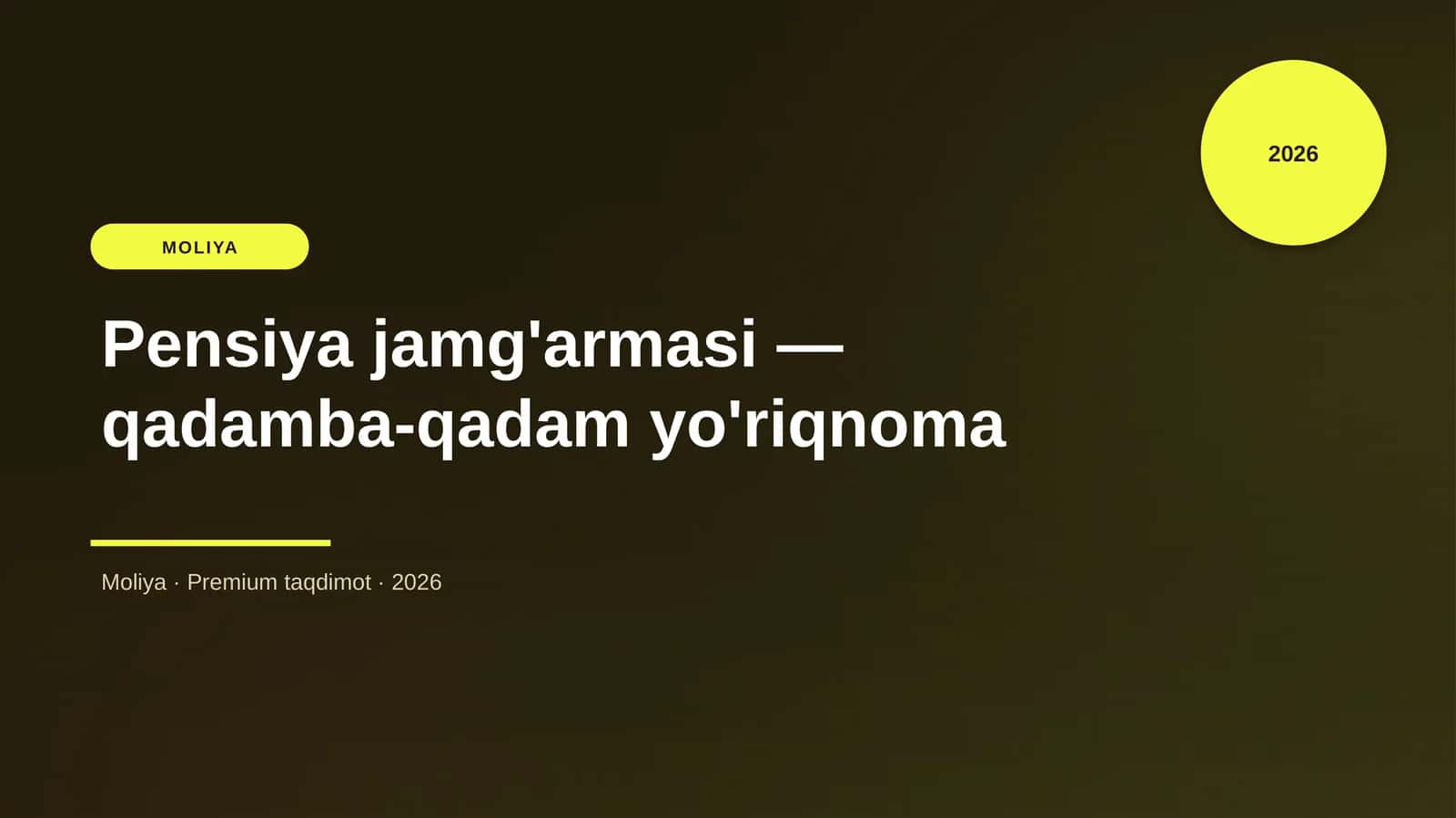 Pensiya jamg'armasi — qadamba-qadam yo'riqnoma