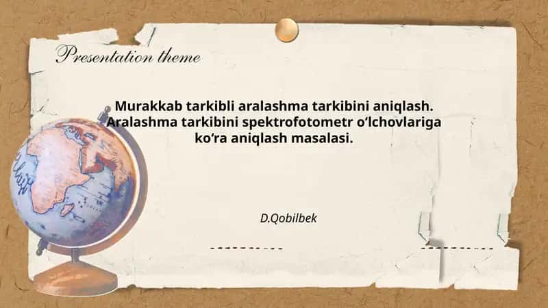 Beer–Lambert qonuni va spektrofotometrik aniqlash prinsiplari