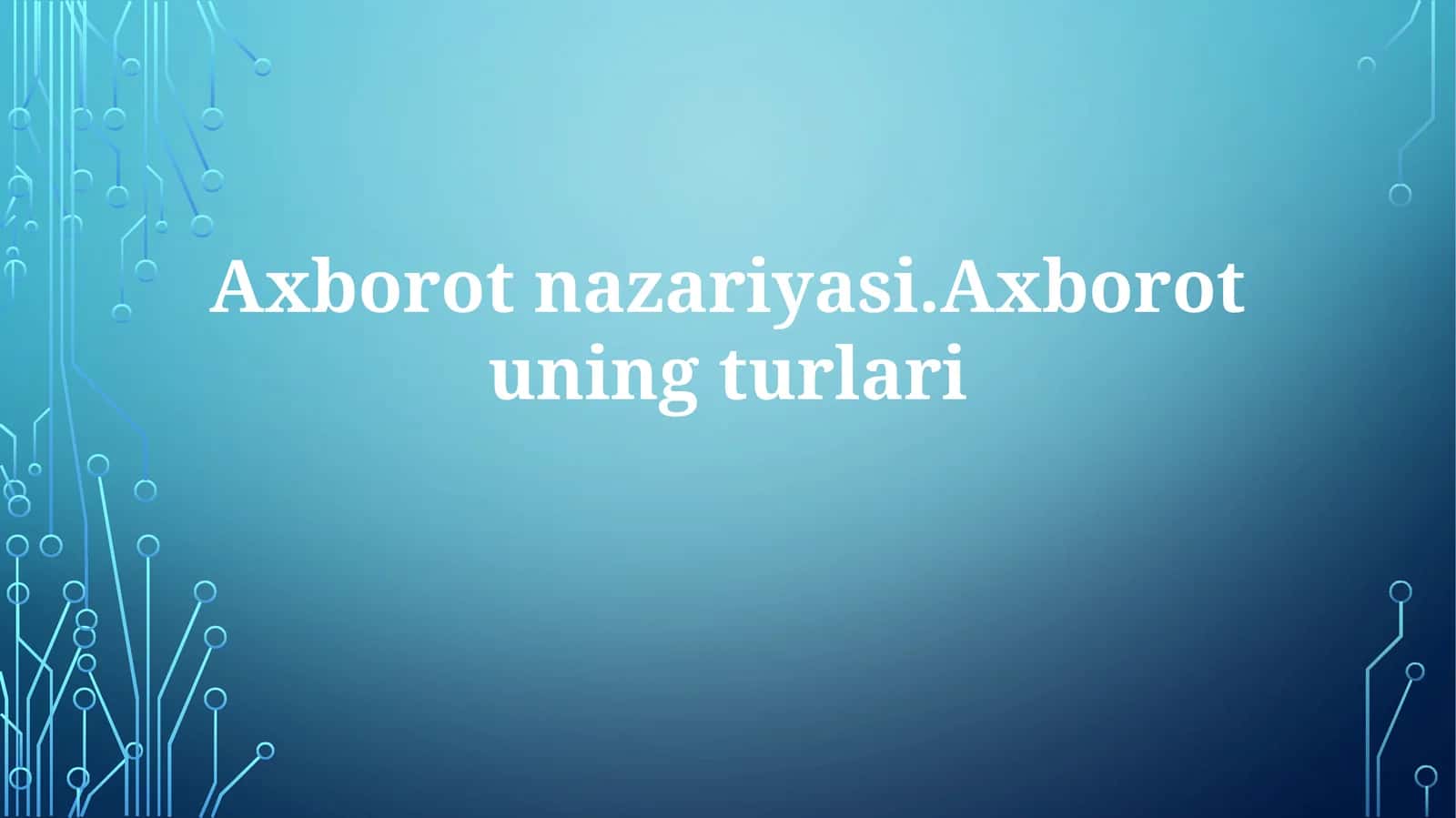 Axborotnazariyasi