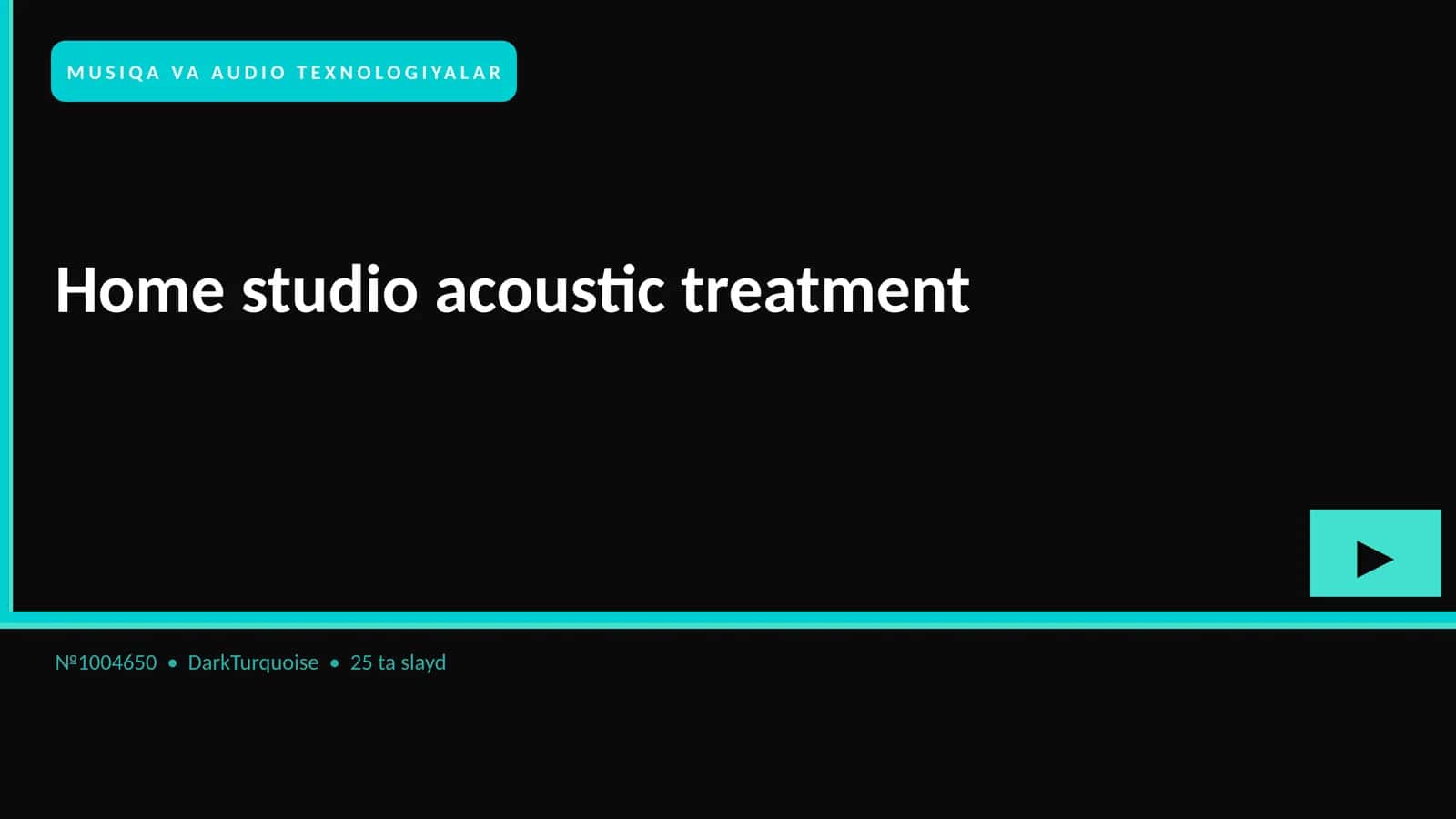 Home studio acoustic treatment