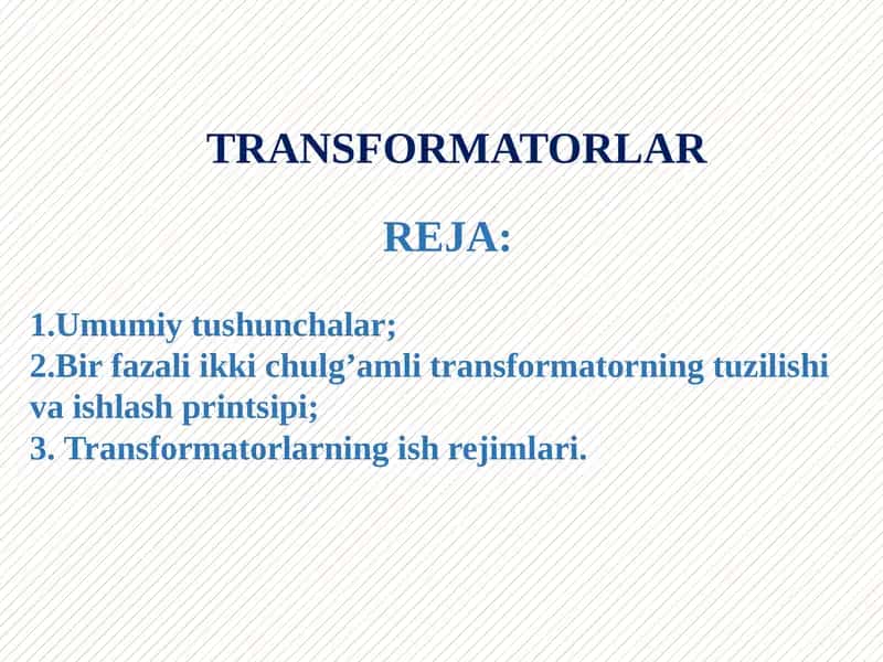 Transformatorlar