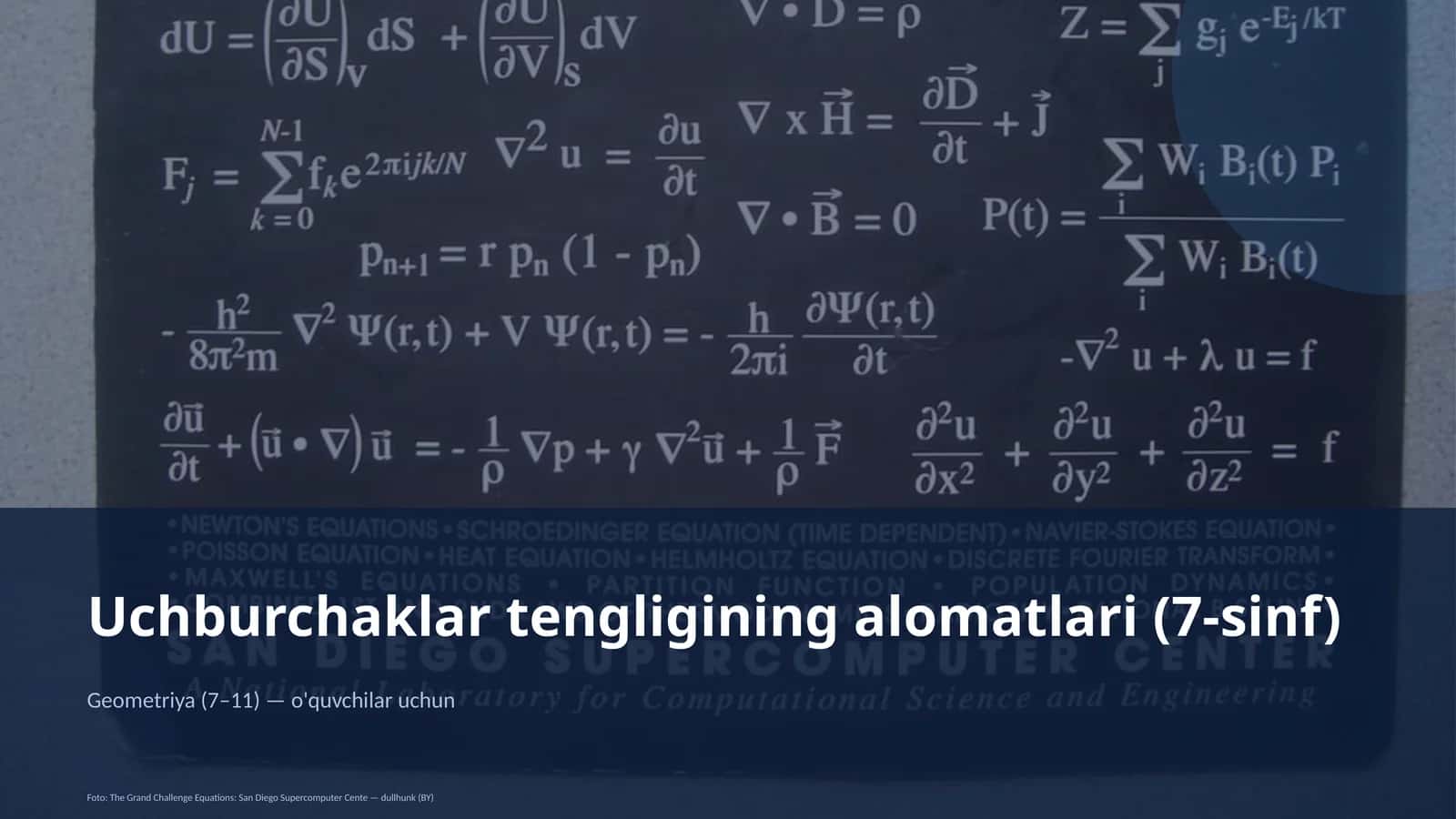 Uchburchaklar tengligining alomatlari (7-sinf)