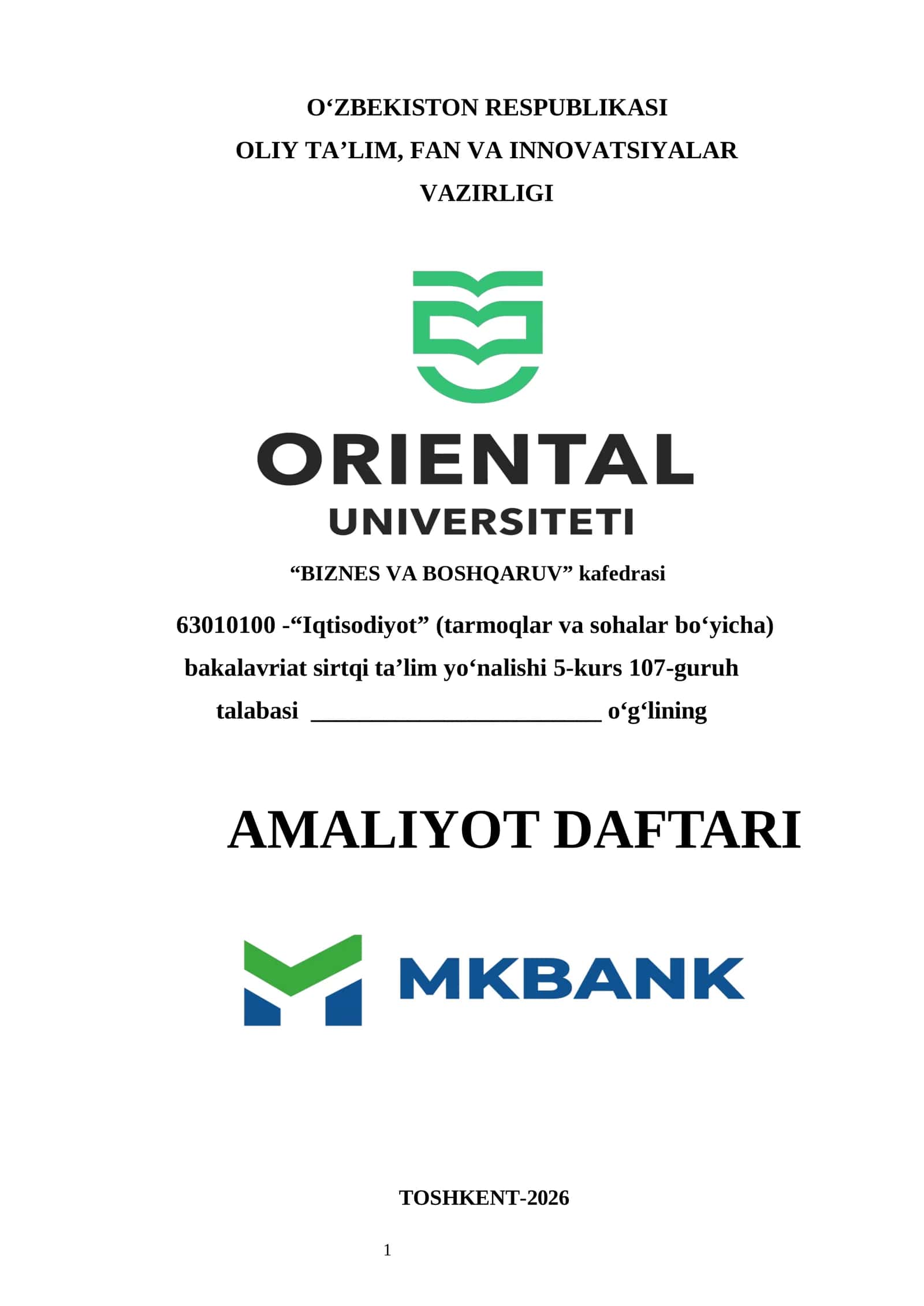 Mikrokreditbank amaliyot hisoboti 2026 tayyor        Mikrokreditbank bank amaliyoti hisoboti      Bank amaliyot hisoboti tayyor Mikrokreditbank Samarqand filiali            Bitiruv oldi malakaviy amaliyot hisoboti tijorat banki 2026
