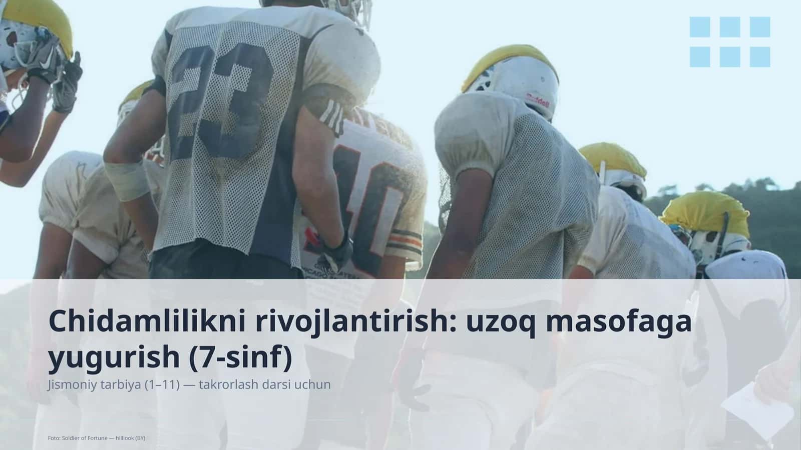 Jismoniy tarbiya (1–11) — takrorlash darsi uchun