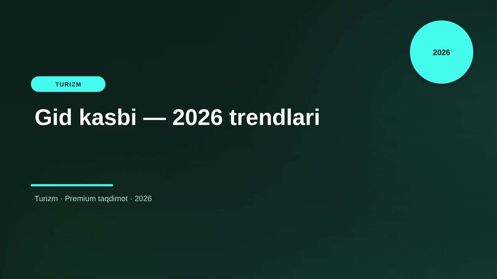 Gid kasbi — 2026 trendlari