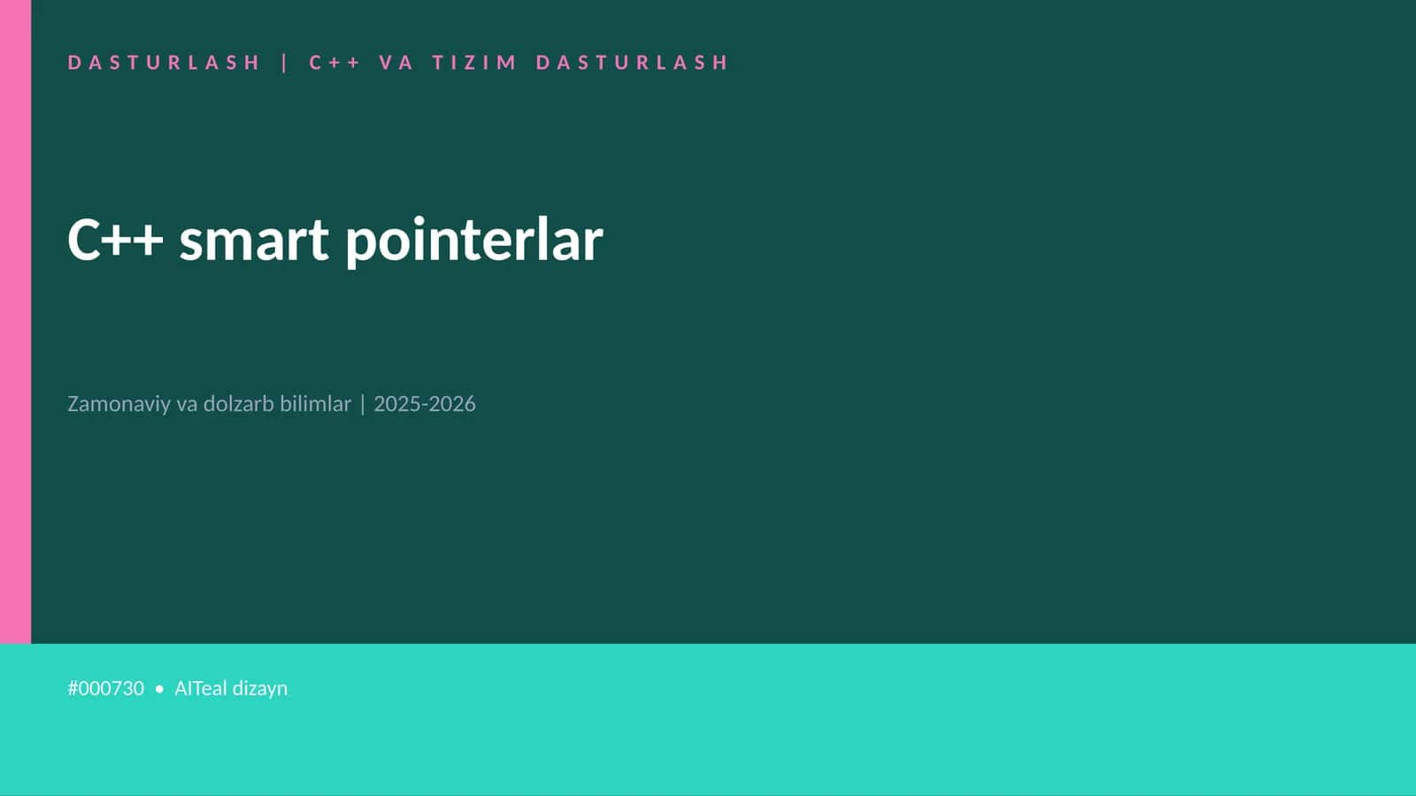 C++ smart pointerlar