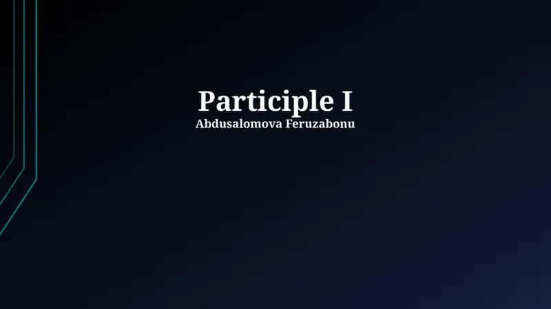 Participle I