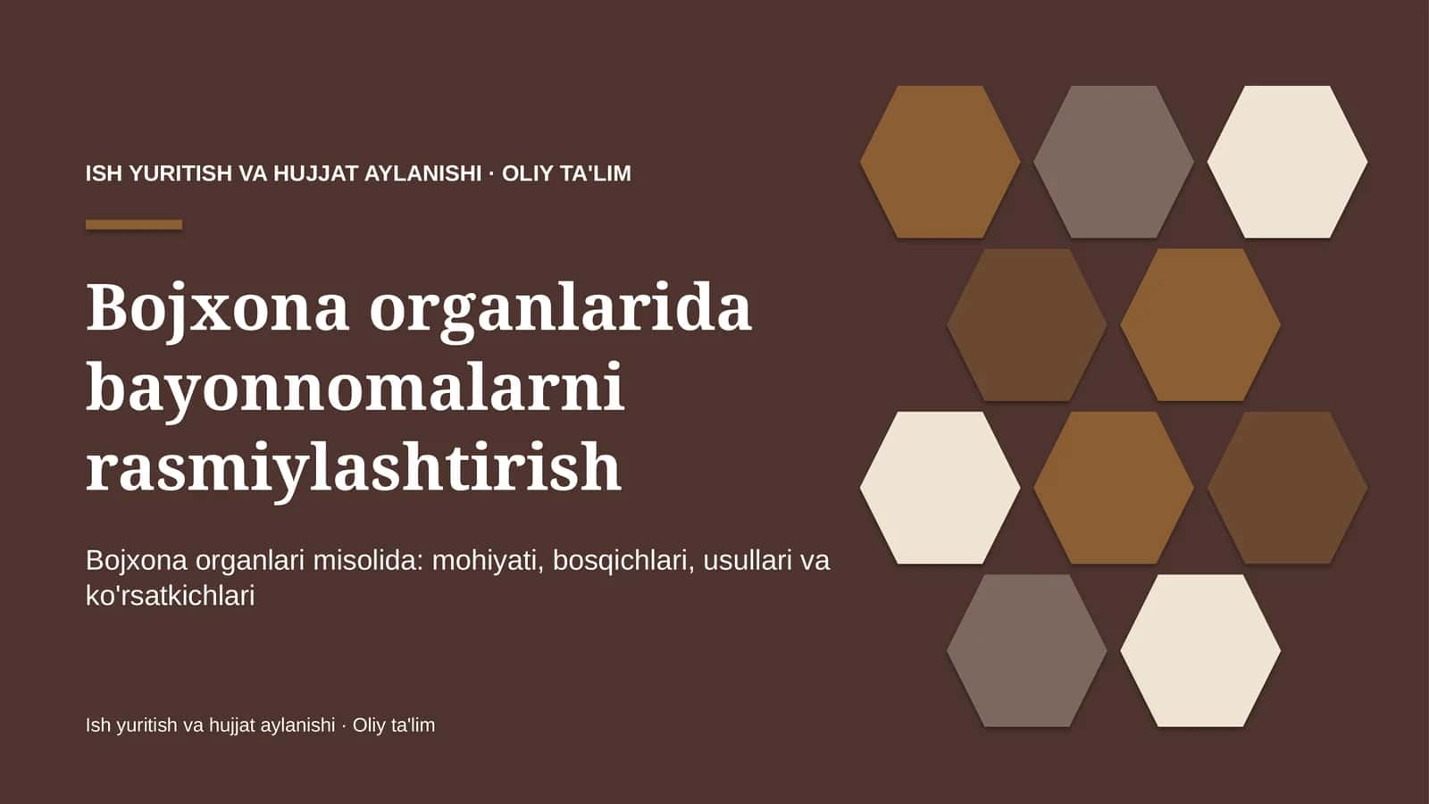 Bojxona organlarida bayonnomalarni rasmiylashtirish