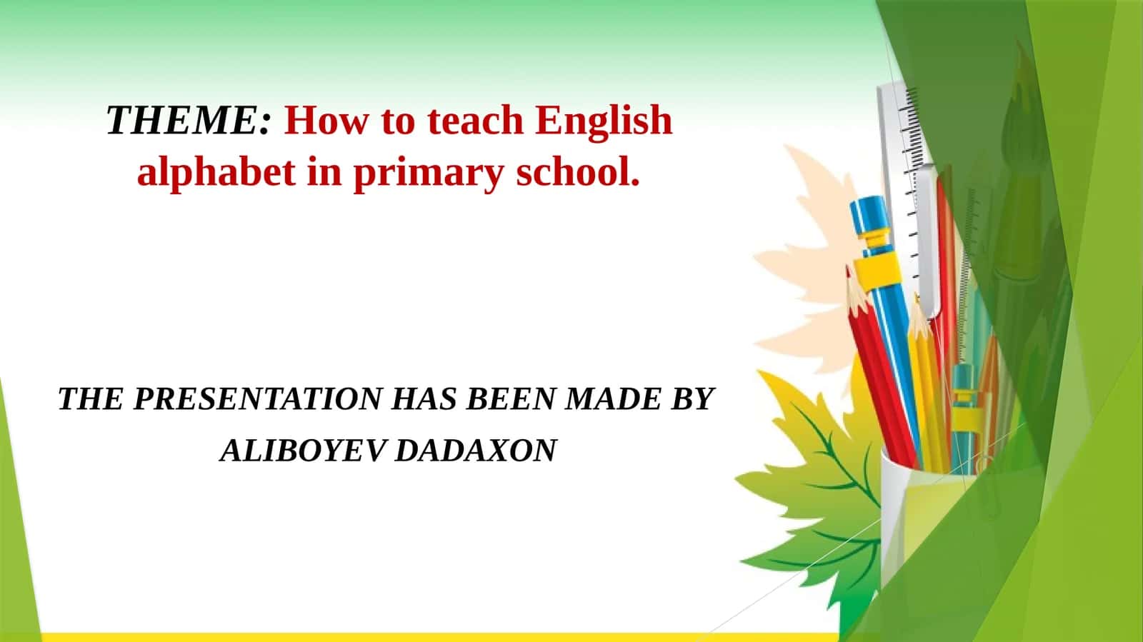 How to teach English alphabet in primary school