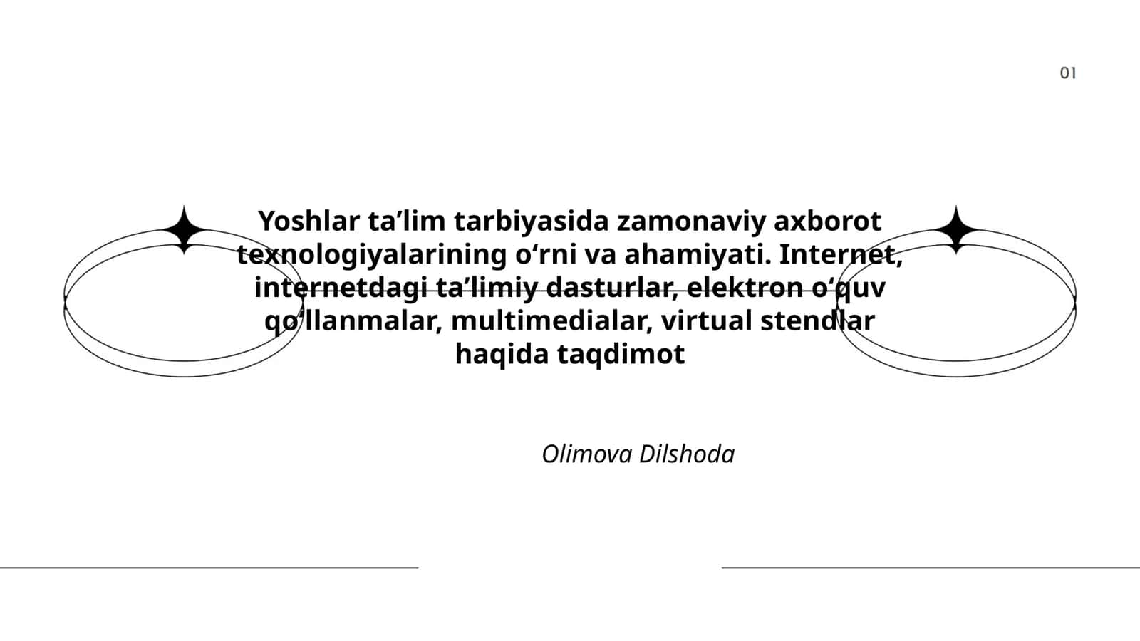 Yoshlar taʼlim tarbiyasida zamonaviy axborot texnologiyalari